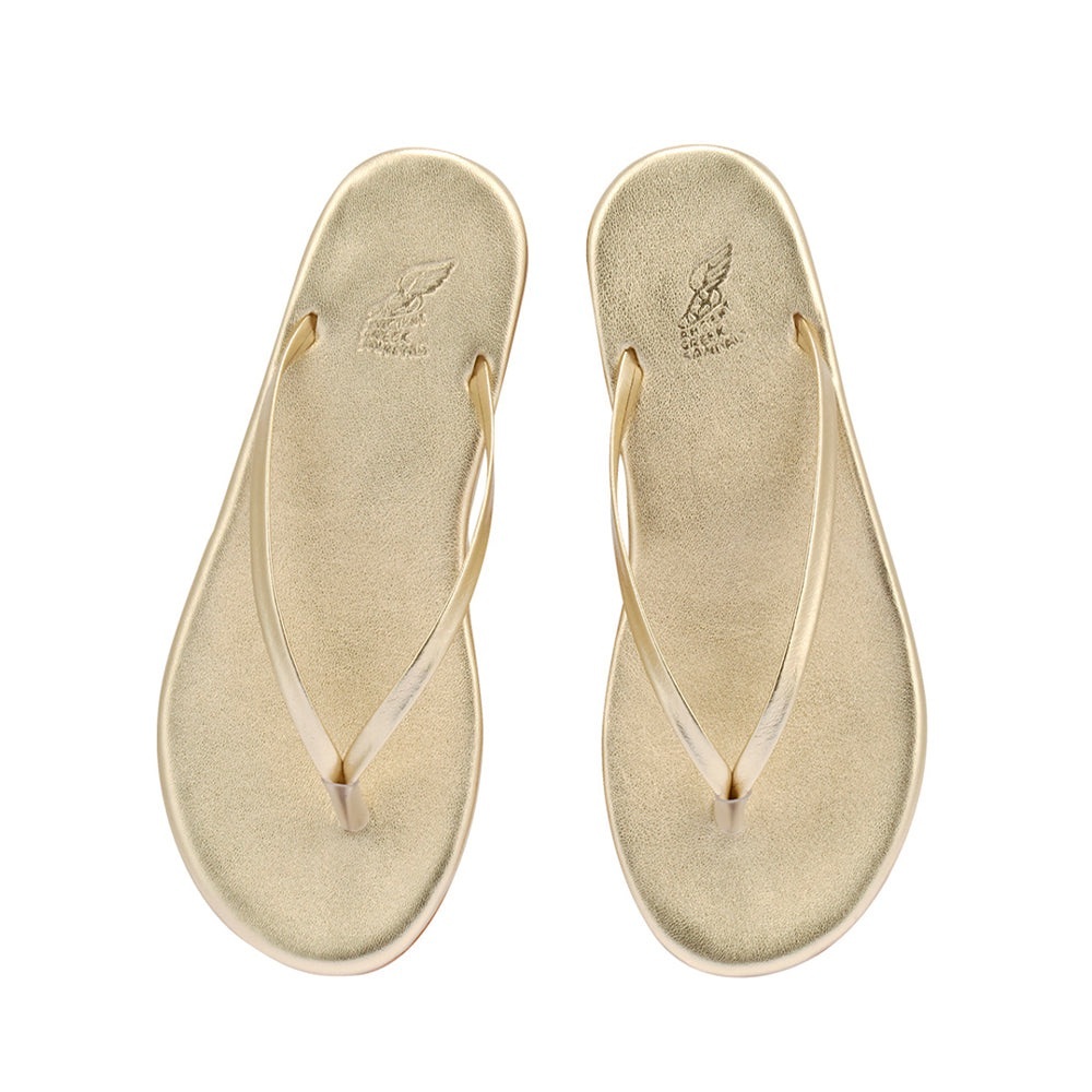 Ancient Greek Sandals Saionara Flip Flops in All Platinum Size 39